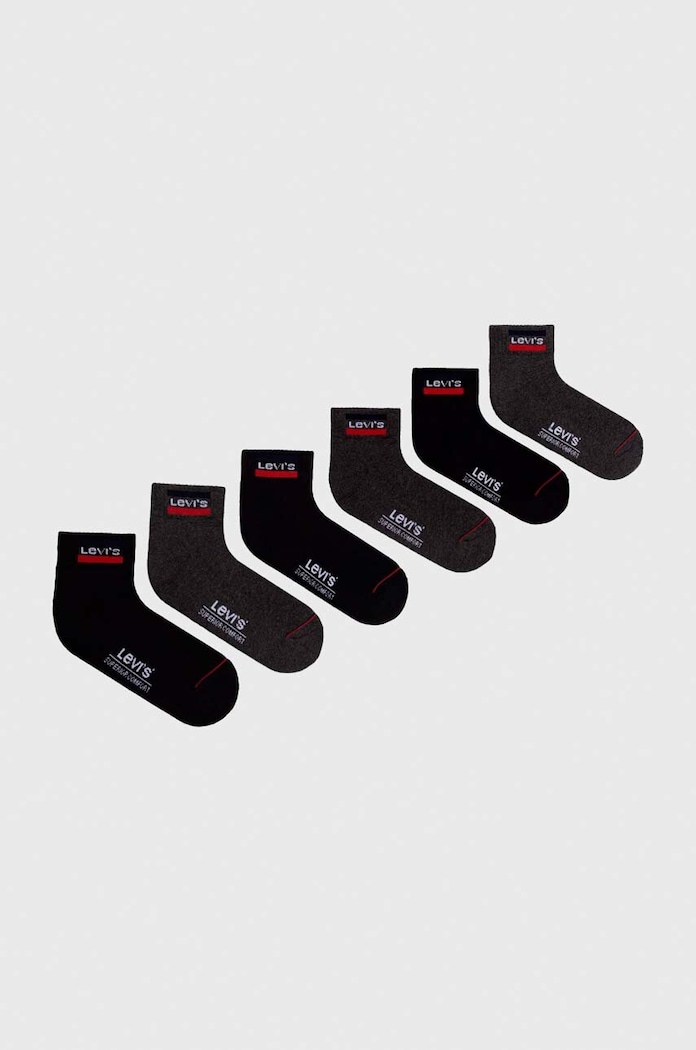 Ponožky Levi's 6-pak dlhé ponožky sivá 37157.0811