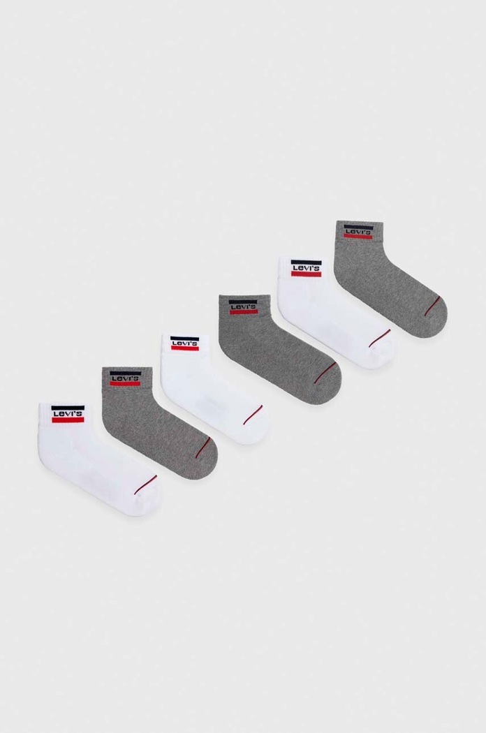 Čarape Levi's 6-pack niske čarape bijela 37157.0817