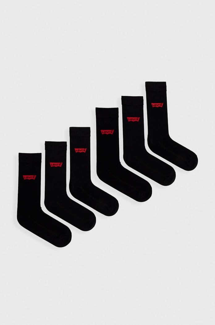 Ponožky Levi's 6-pak dlhé ponožky čierna 37157.1053