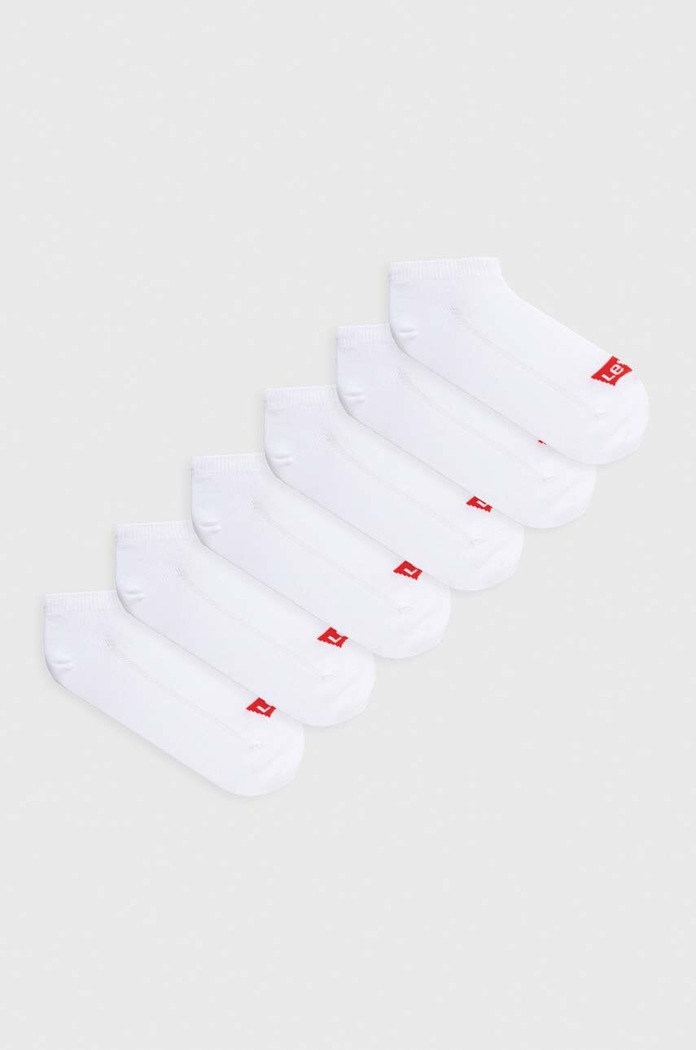 Ponožky Levi's 6-pak krátke ponožky biela 37157.1051