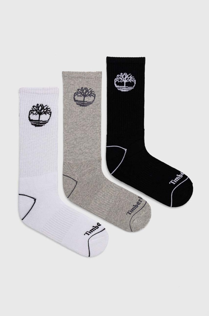 Timberland skarpetki 3-pack skarpetki długie czarny TB0A2PTZM051
