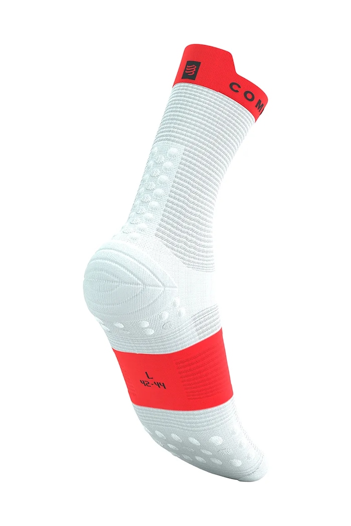 Ruházat Compressport zokni Pro Racing Socks v4.0 Run High XU00046B fehér