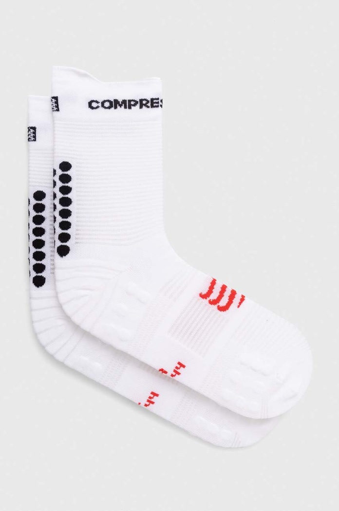Compressport sosete Pro Racing Socks v4.0 Run High alb XU00046B
