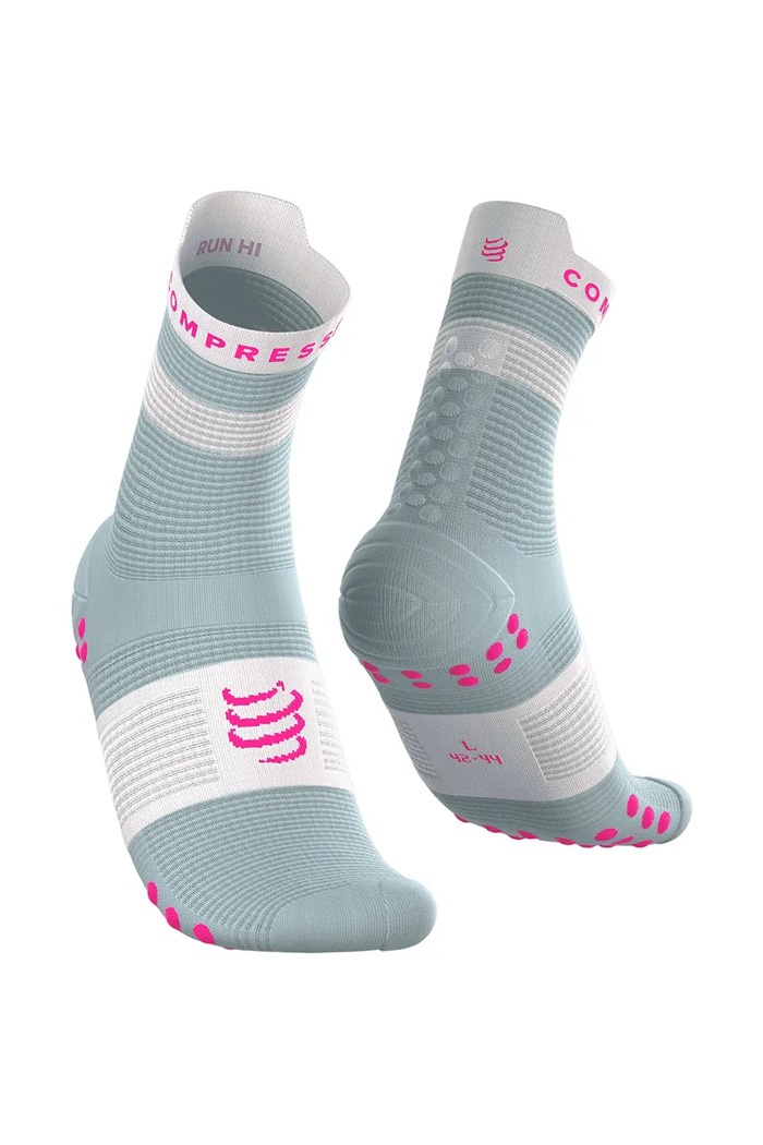 Κάλτσες Compressport Pro Racing Socks v4.0 Run High τιρκουάζ XU00046B