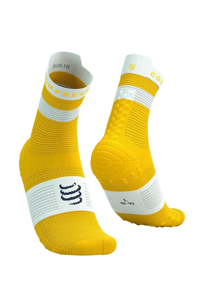Κάλτσες Compressport Pro Racing Socks v4.0 Run High κίτρινο XU00046B