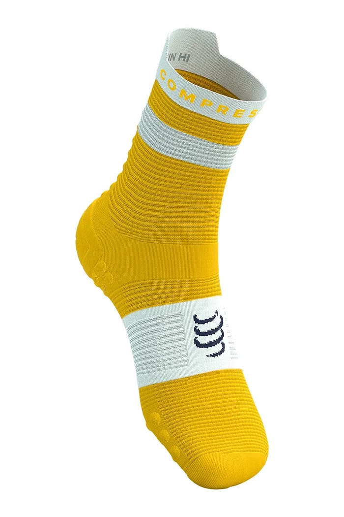 Κάλτσες Compressport Pro Racing Socks v4.0 Run High XU00046B κίτρινο SS26