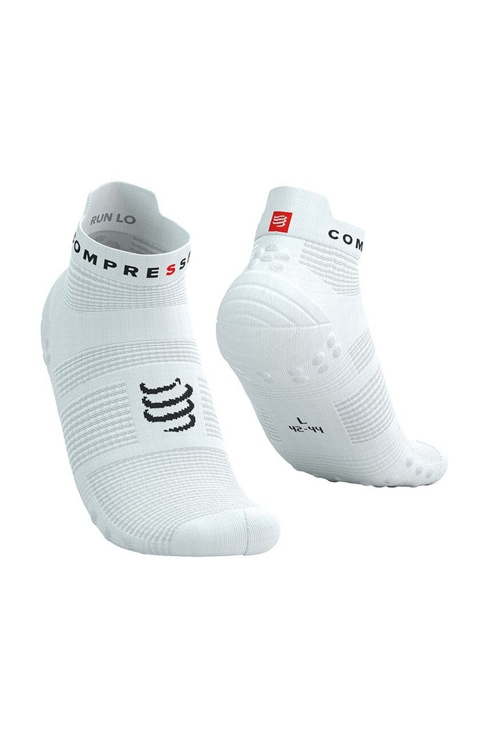 Ponožky Compressport Pro Racing Socks v4.0 Run Low bílá XU00047B