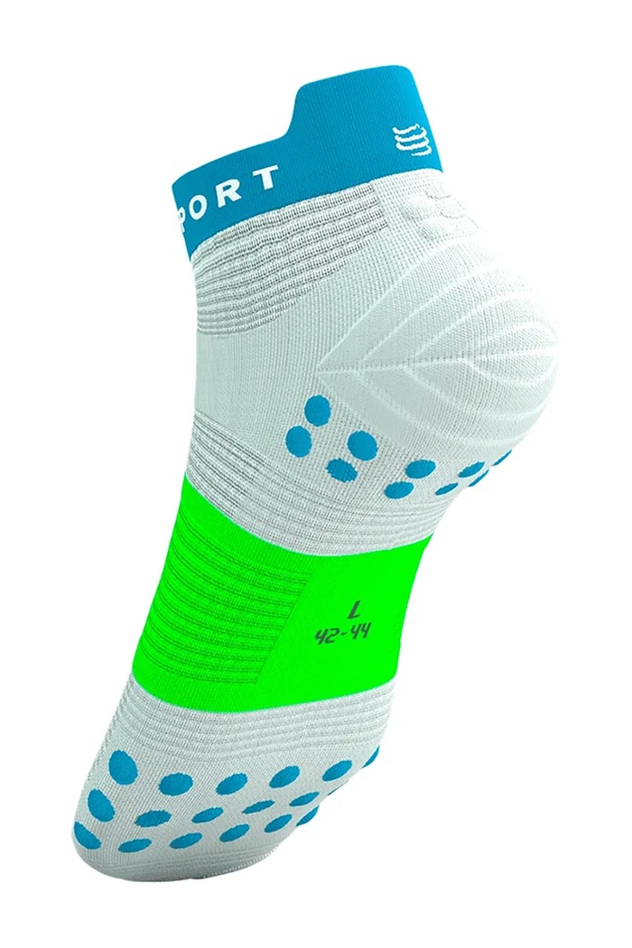 Κάλτσες Compressport Pro Racing Socks v4.0 Run Low λευκό XU00047B