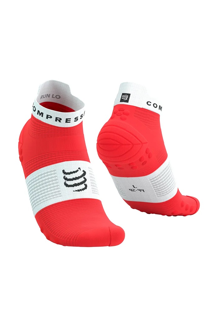 Ponožky Compressport Pro Racing Socks v4.0 Run Low červená XU00047B
