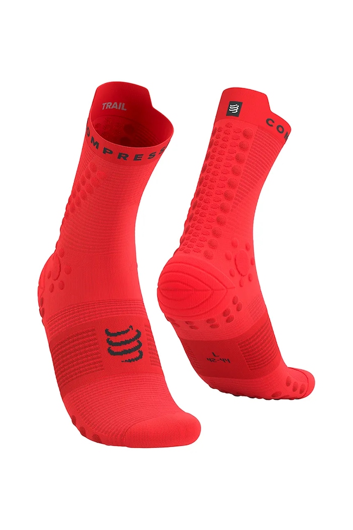 Nogavice Compressport Pro Racing Socks v4.0 Trail rdeča XU00048B