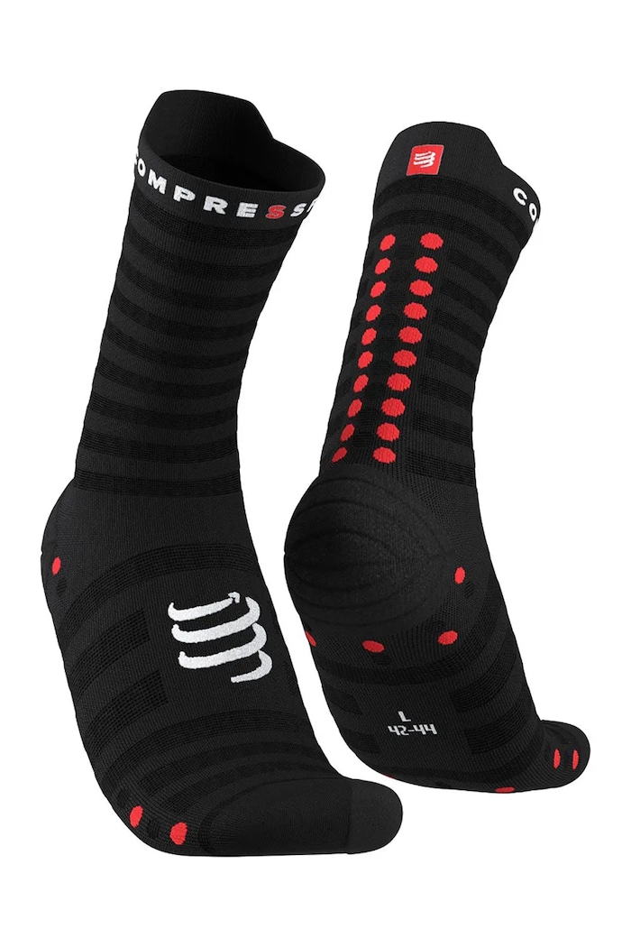 Compressport skarpetki Pro Racing Socks v4.0 Ultralight Run High - White/Alloy outdoor czarny XU00050B