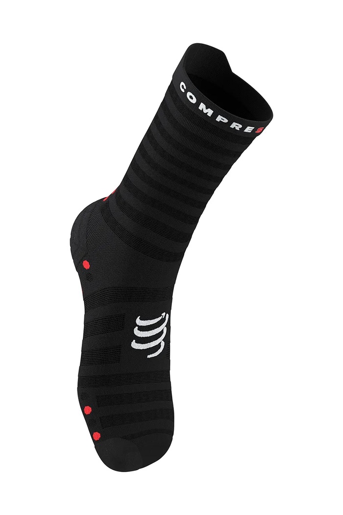 Compressport skarpetki Pro Racing Socks v4.0 Ultralight Run High - White/Alloy XU00050B czarny SS26