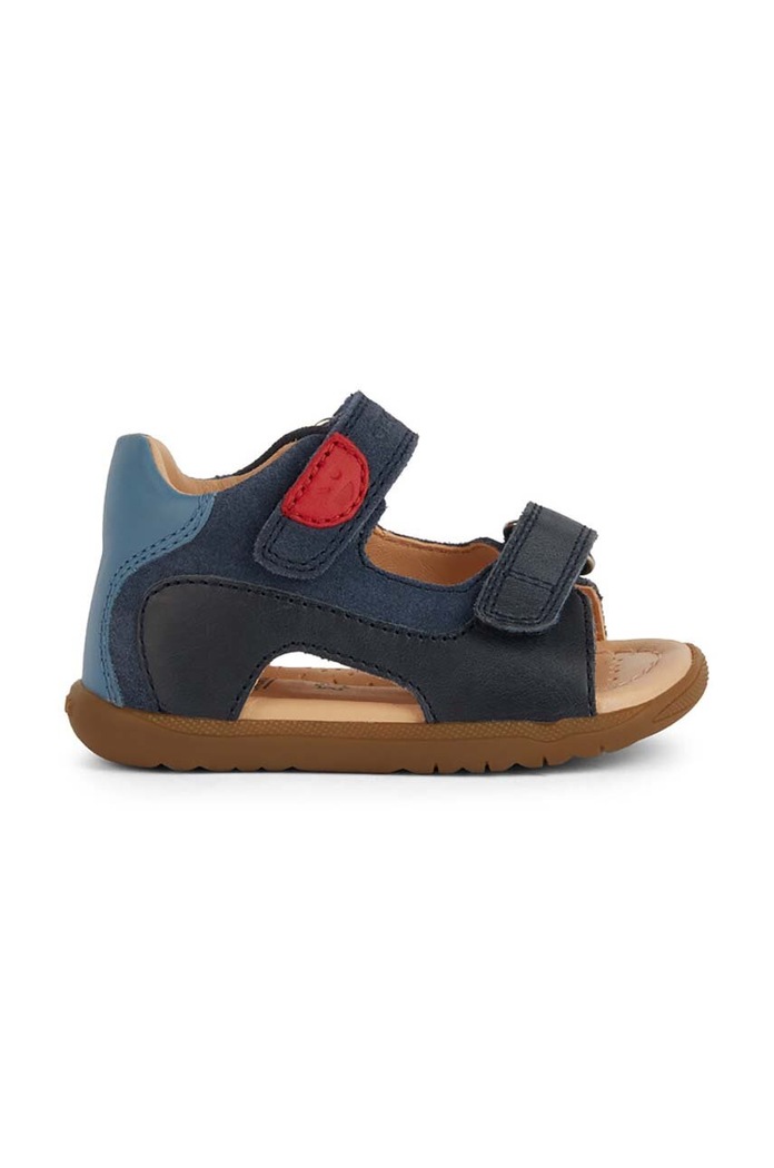 Geox sandały skórzane dziecięce SANDAL MACCHIA Produkt niemowlęcy granatowy B454VA.0CL22.18.26