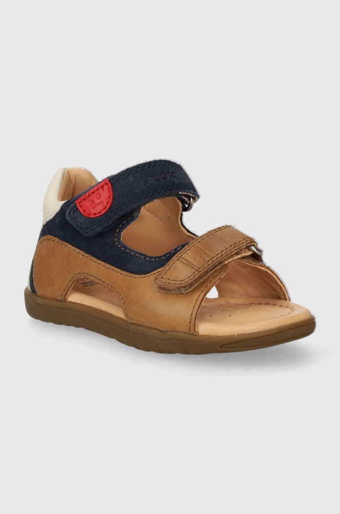 Παιδικά δερμάτινα σανδάλια Geox SANDAL MACCHIA B454VA.0CL22.18.26 καφέ SS24