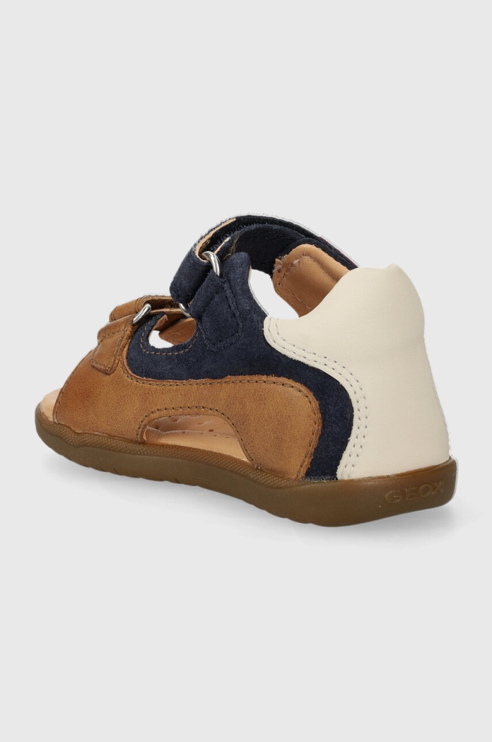 Αγορίστικα Παιδικά δερμάτινα σανδάλια Geox SANDAL MACCHIA B454VA.0CL22.18.26 καφέ
