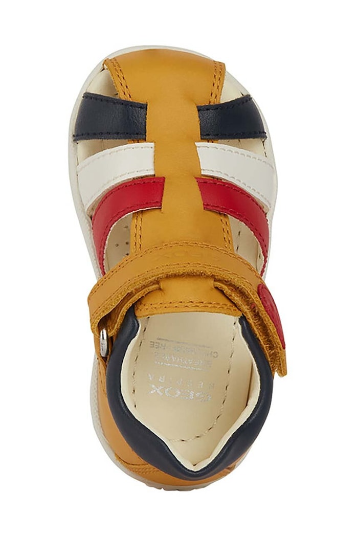 Παιδικά δερμάτινα σανδάλια Geox SANDAL MACCHIA B254VA.085BC. κίτρινο