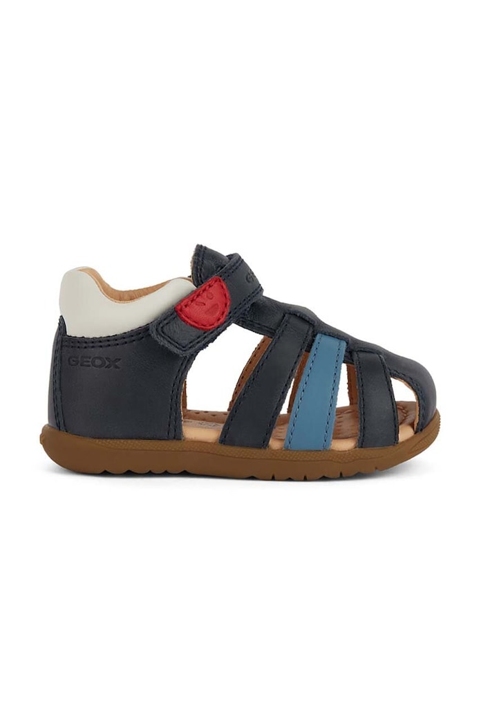 Detské kožené sandále Geox SANDAL MACCHIA usňová koža tmavomodrá B254VA.0CL54.