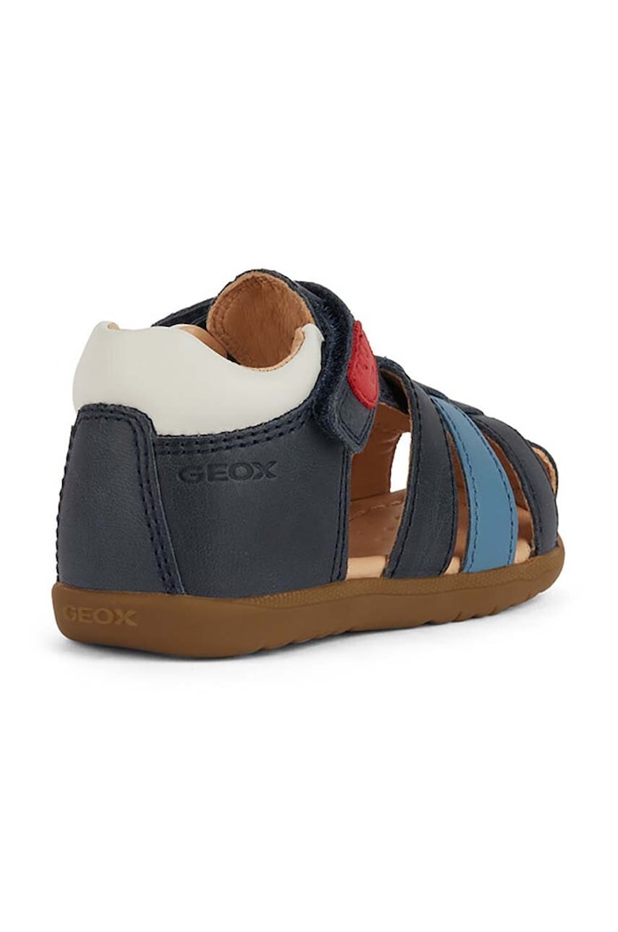Chlapec Detské kožené sandále Geox SANDAL MACCHIA B254VA.0CL54. tmavomodrá