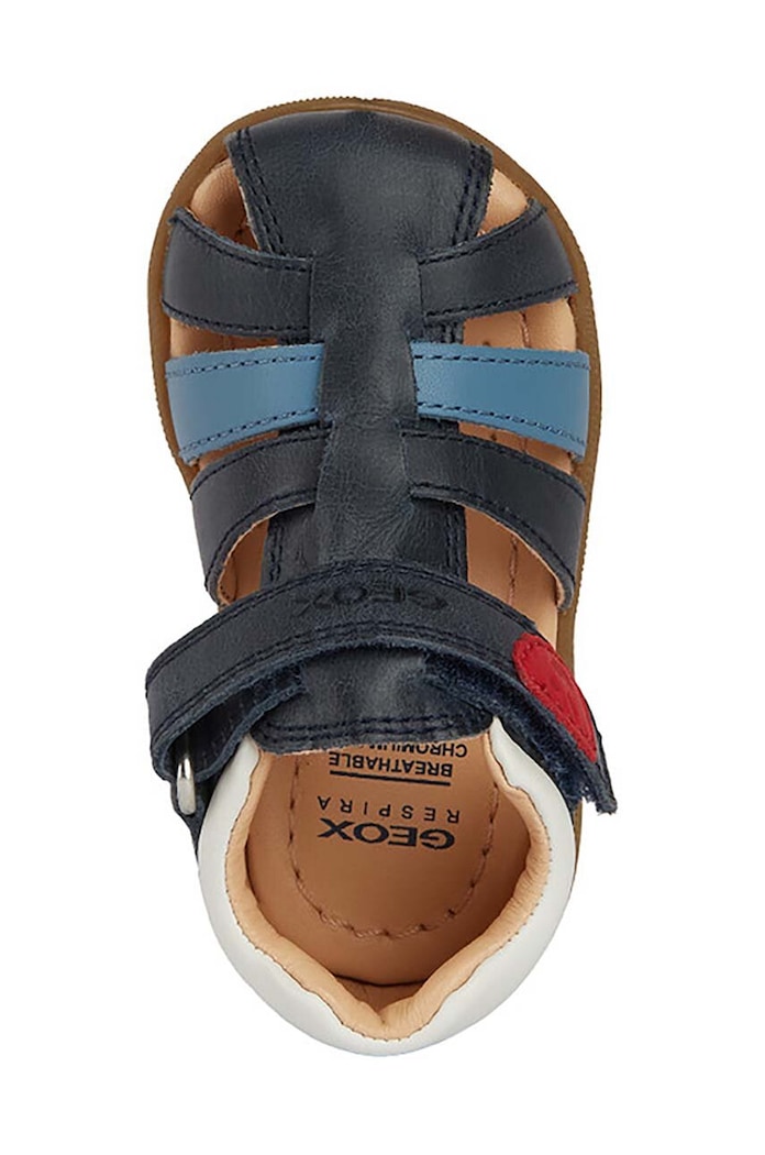 Detské kožené sandále Geox SANDAL MACCHIA B254VA.0CL54. tmavomodrá