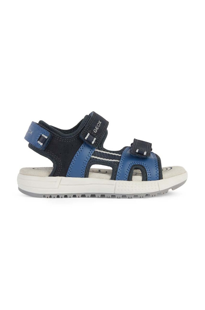 Detské sandále Geox SANDAL ALBEN usňová koža modrá J35AVA.01520.28.35