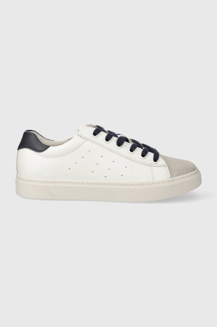 Geox sneakersy skórzane dziecięce NASHIK skóra zamszowa biały J45ECA.08522.36.39