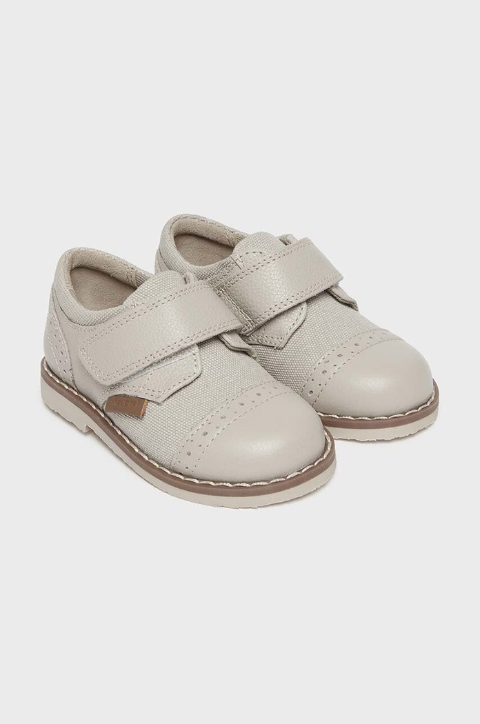 Mayoral scarpe basse in pelle bambini pelle fiore beige 41575.76B.Baby