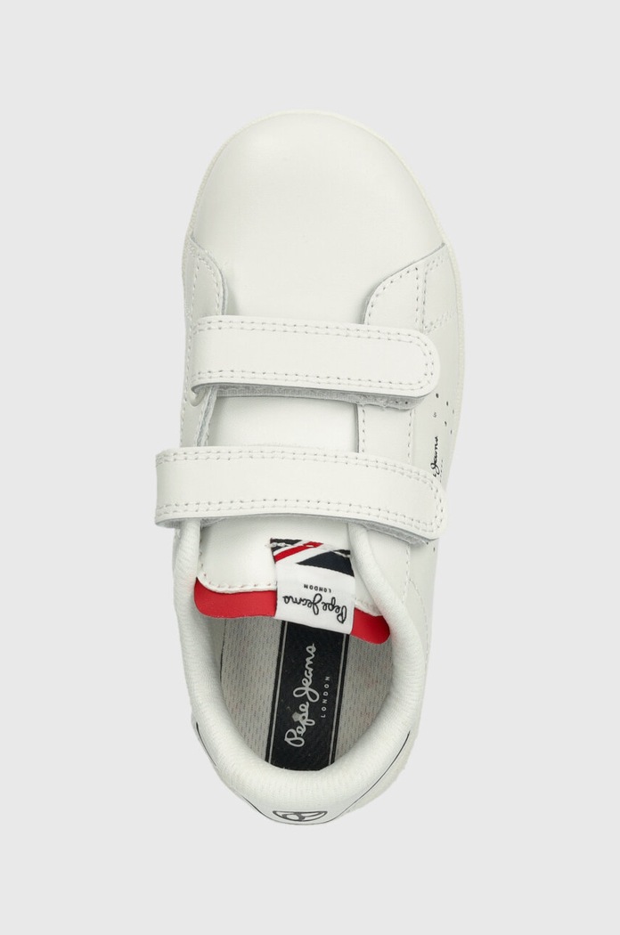 Παιδικά δερμάτινα sneakers Pepe Jeans PLAYER BASIC BK λευκό PBS00002