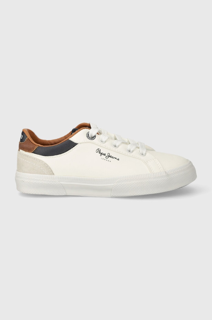 Dětské sneakers boty Pepe Jeans KENTON COURT B imitace kůže bílá PBS30569