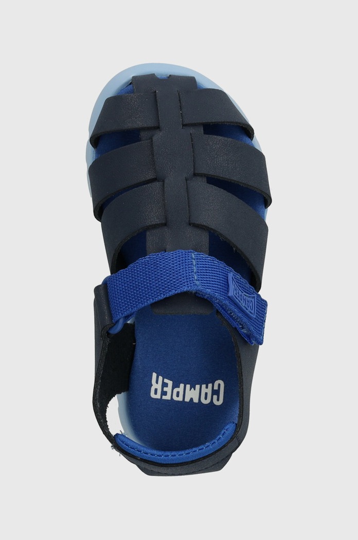 Παιδικά δερμάτινα σανδάλια Camper σκούρο μπλε K800489.K