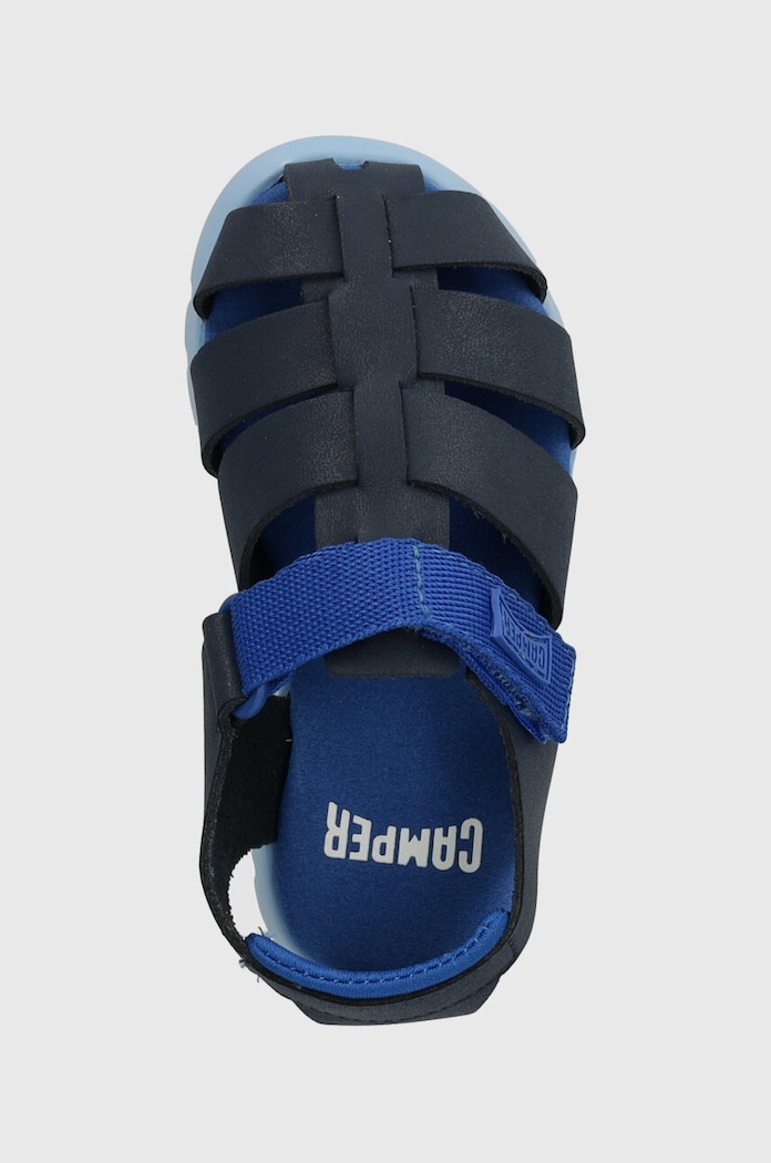 Παιδικά δερμάτινα σανδάλια Camper σκούρο μπλε K800489.K