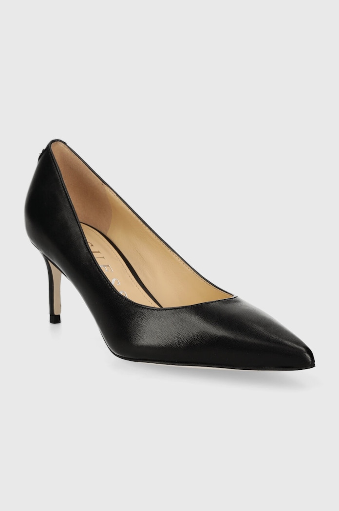 Kožené lodičky Guess BRAVO4 FLPBV4.LEA08.BLACK černá SS24