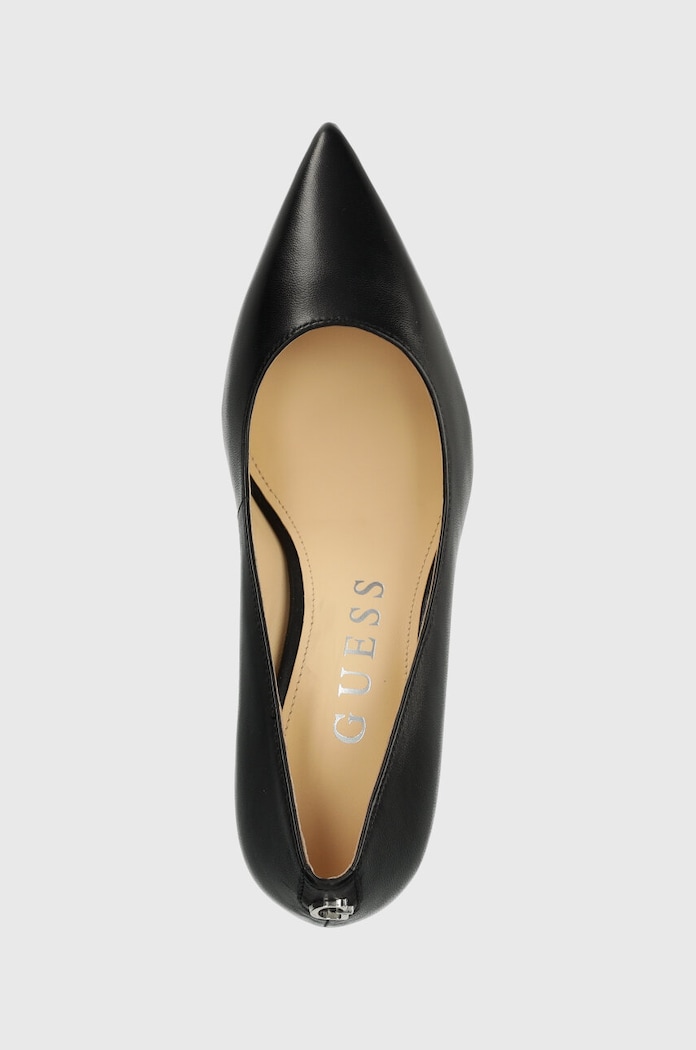 Kožené lodičky Guess BRAVO4 černá FLPBV4.LEA08.BLACK