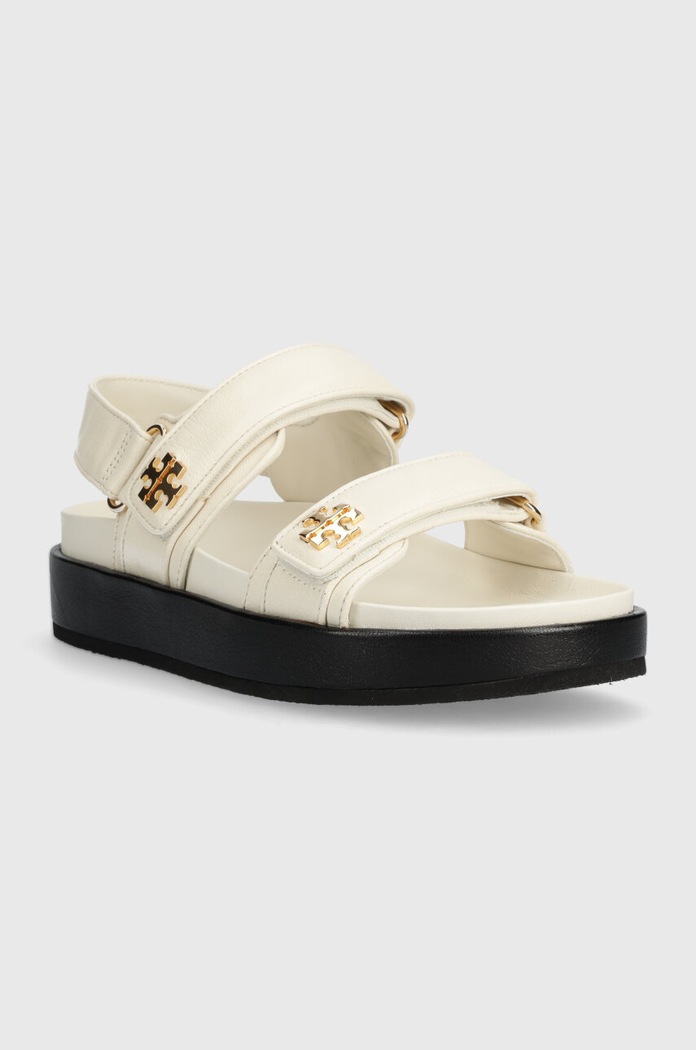 Tory Burch sandały skórzane Kira Sport Sandal 144328.104 beżowy AA00
