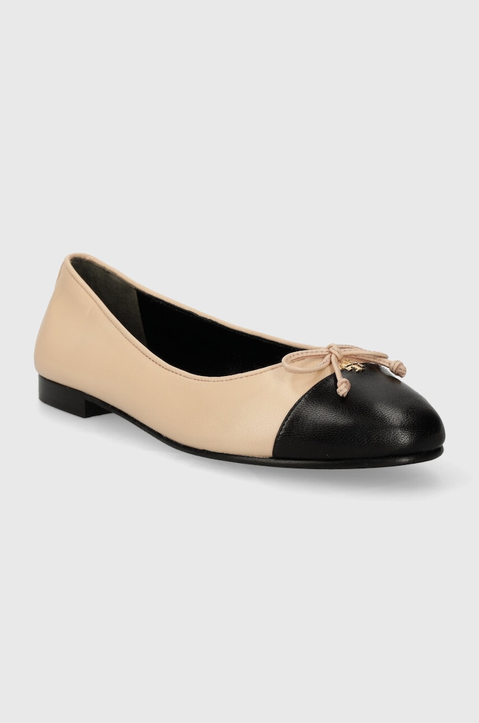 Кожени балеринки Tory Burch Cap-Toe Ballet 154512.650 бежов AW24