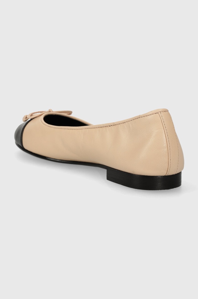 Обувки Кожени балеринки Tory Burch Cap-Toe Ballet 154512.650 бежов