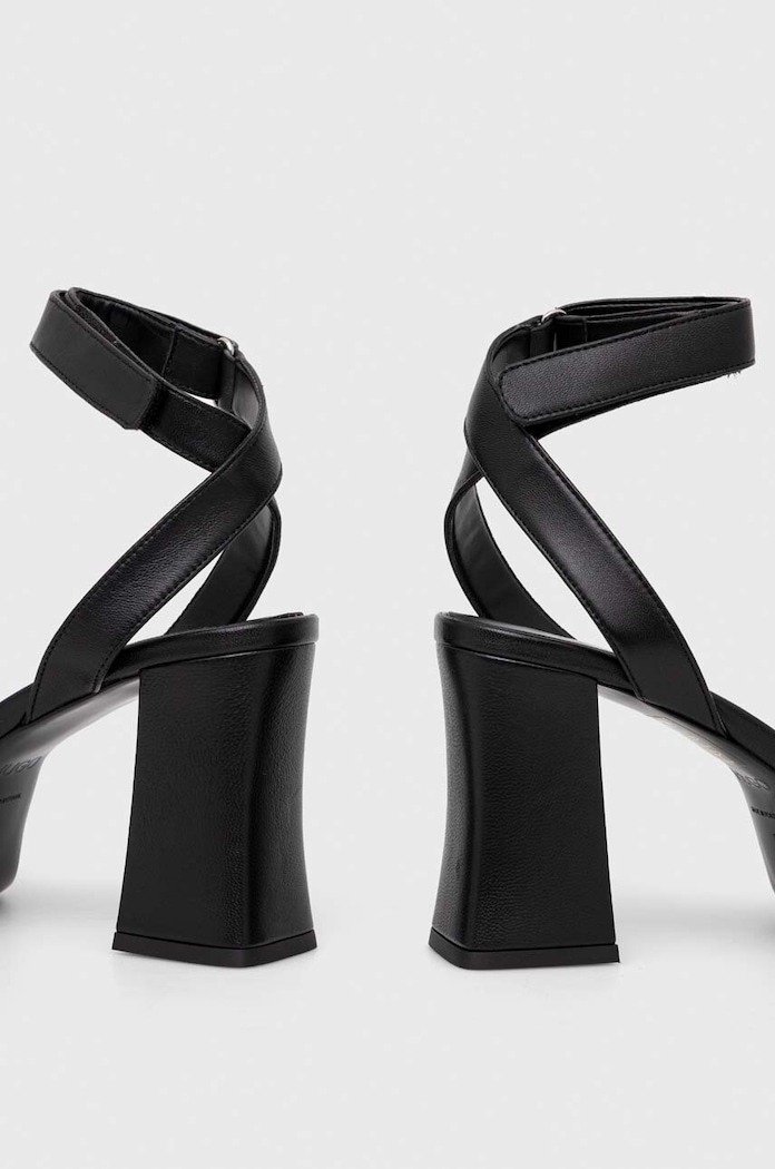Încălțăminte HUGO sandale de piele Vicky 50513175.001 negru