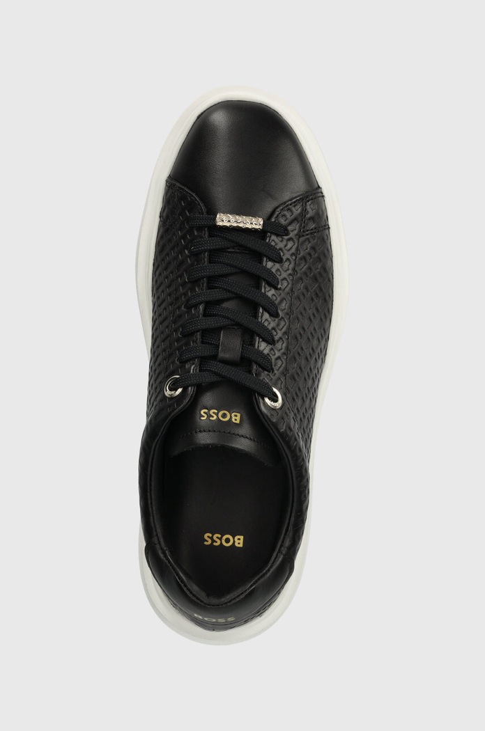 Obuwie BOSS sneakersy skórzane Amber 50513433.001 czarny