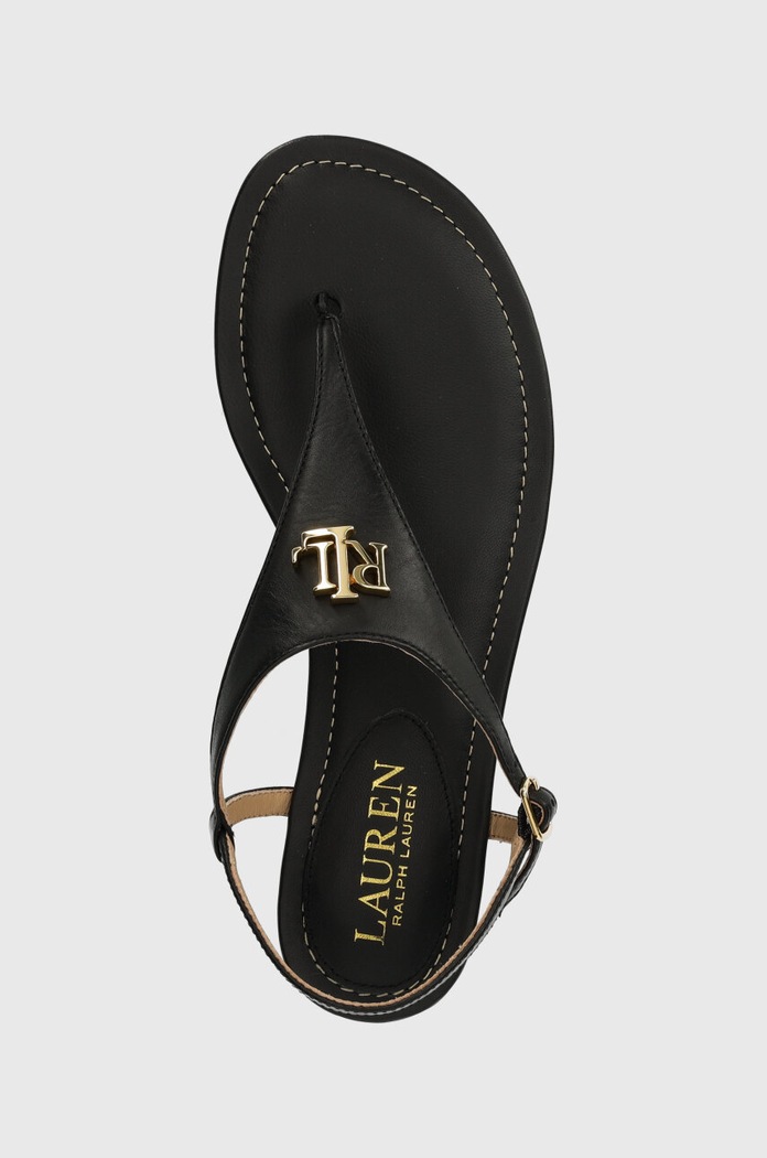 Lauren Ralph Lauren sandały skórzane Ellington czarny 802940593001.001