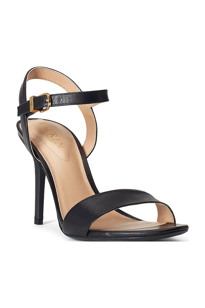 Lauren Ralph Lauren sandale de piele Gwen 802940588001.001 negru AW25