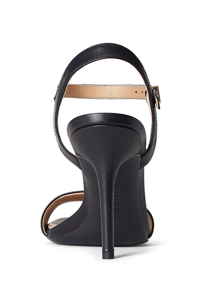 Încălțăminte Lauren Ralph Lauren sandale de piele Gwen 802940588001.001 negru