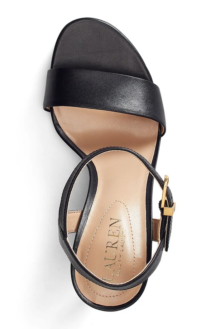 Lauren Ralph Lauren sandale de piele Gwen negru 802940588001.001