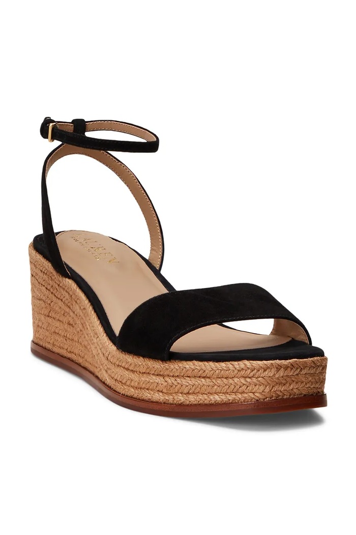 Lauren Ralph velúr szandál Leona 802920421001.001 fekete SS25