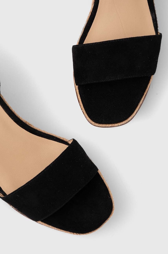 Semišové sandály Lauren Ralph Lauren Leona černá 802920421001.001
