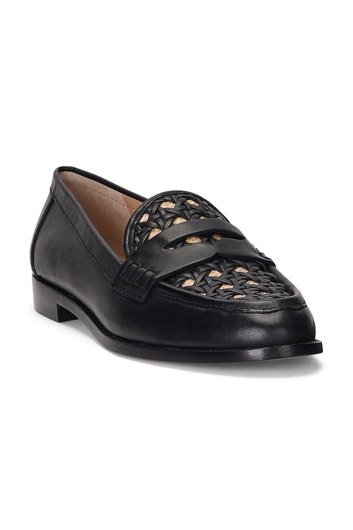 Kožené mokasíny Lauren Ralph Lauren Wynnie II 802925342001.001 černá SS24