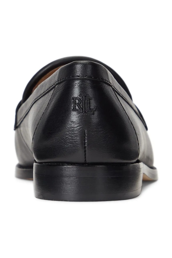 Kožené mokasíny Lauren Ralph Lauren Wynnie II černá 802925342001.001