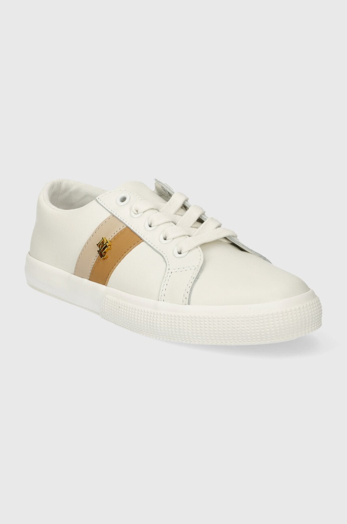 Kožené tenisky Lauren Ralph Lauren Janson II 802925365001.100 biela SS26