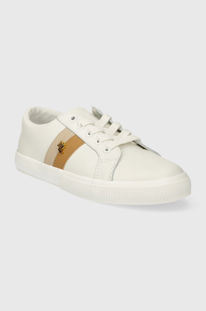 Kožené tenisky Lauren Ralph Lauren Janson II 802925365001.100 biela SS26
