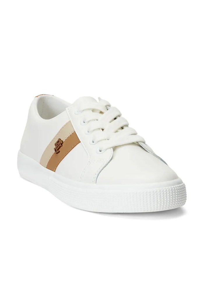 Lauren Ralph Lauren tenisówki skórzane Janson II 802925365001.100 biały SS26