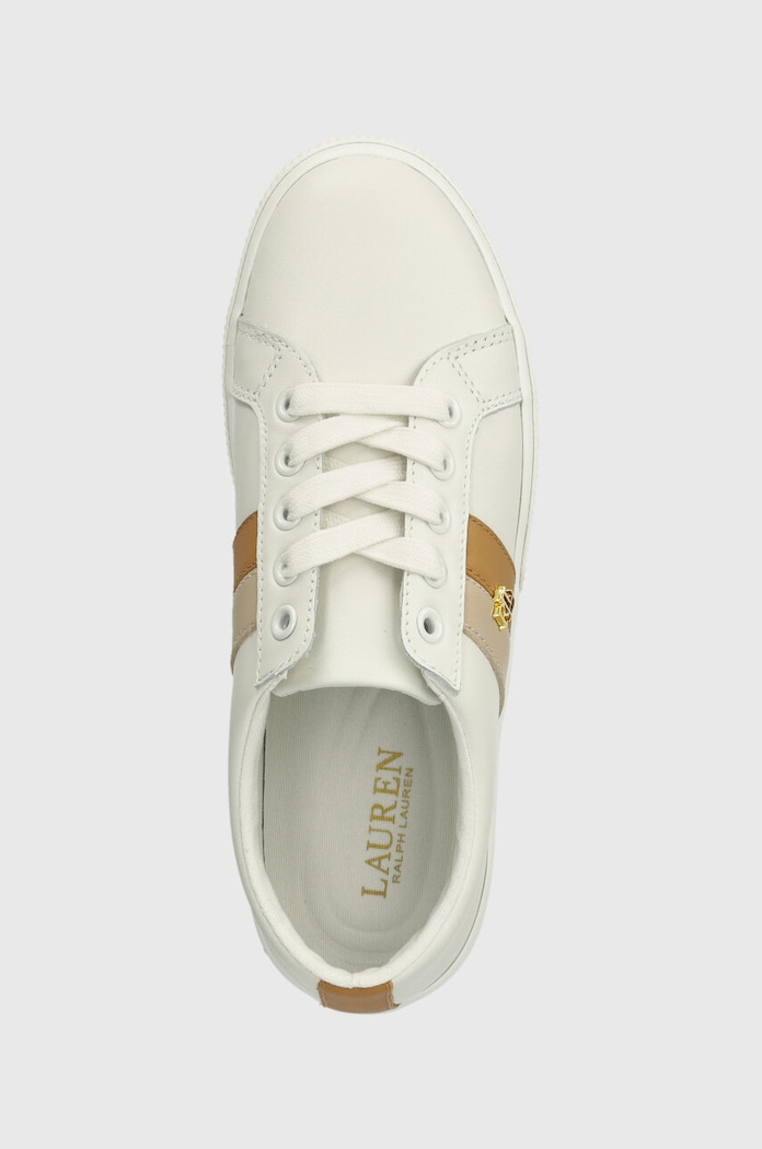 Kožené tenisky Lauren Ralph Lauren Janson II biela 802925365001.100