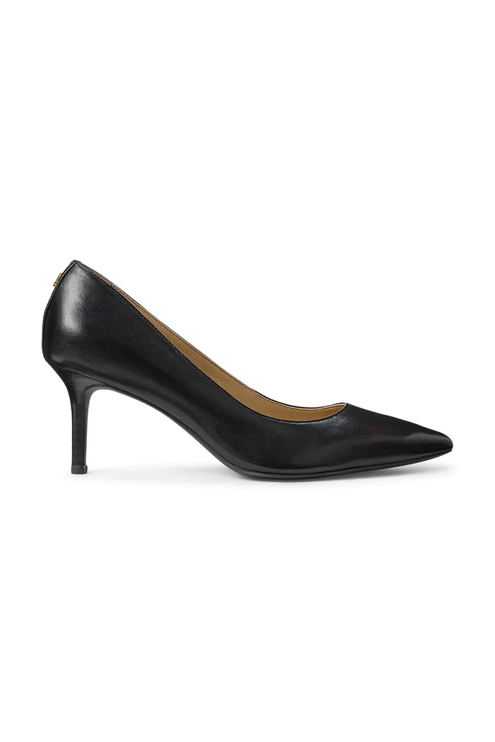 Lauren Ralph Lauren szpilki skórzane Lanette 5-8 cm czarny 802940602001.001
